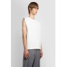 rolled sleeve shoulder pad tank top