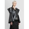 sculptural faux leather biker jacket