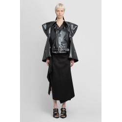 sculptural faux leather biker jacket