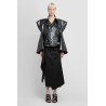 sculptural faux leather biker jacket