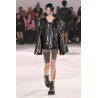 sculptural faux leather biker jacket