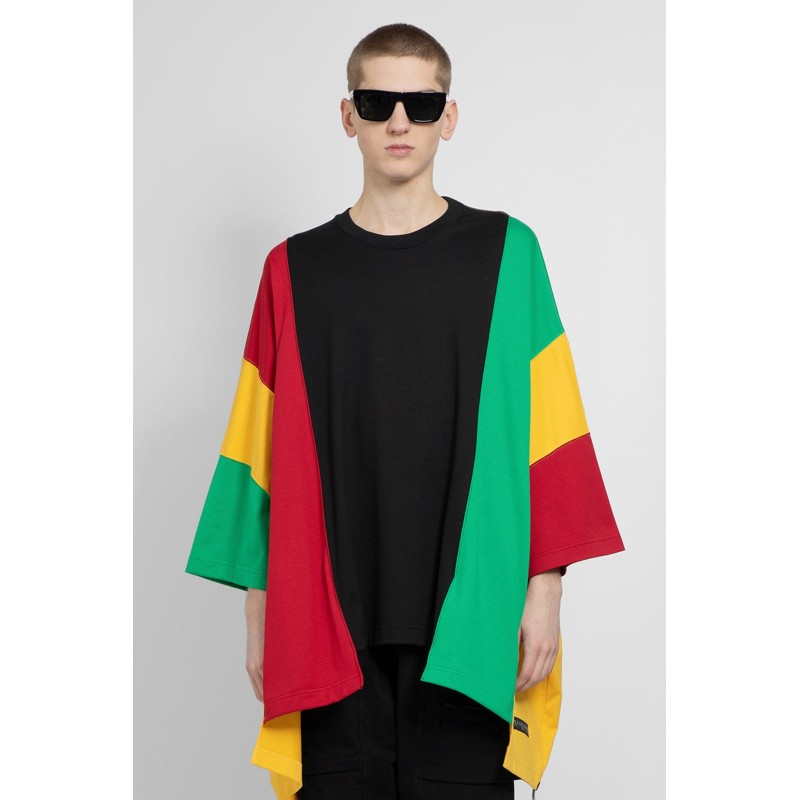 patchwork poncho t-shirt