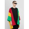 patchwork poncho t-shirt