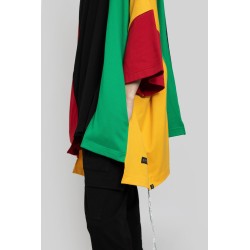 patchwork poncho t-shirt