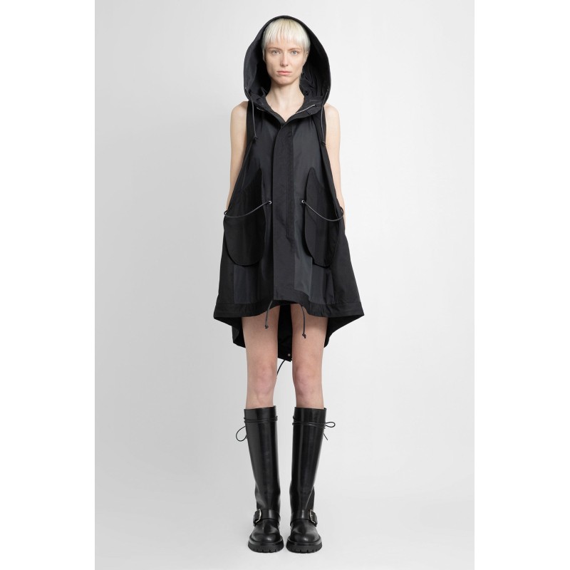 taffeta hooded vest