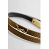 cassandre double-wrap bracelòet in leather