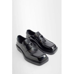 brushed leather loafers