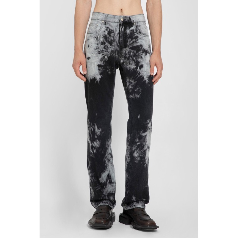 tie dye 5 pocket jeans