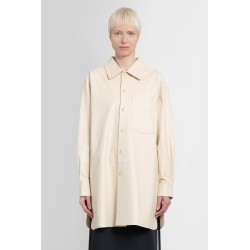 loose overshirt in nappa cow leather