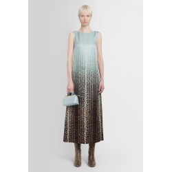 gradient snake print dress in silk