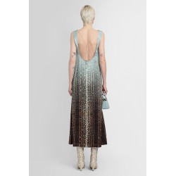 gradient snake print dress in silk