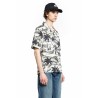 tropical palm print short sleeve shirt