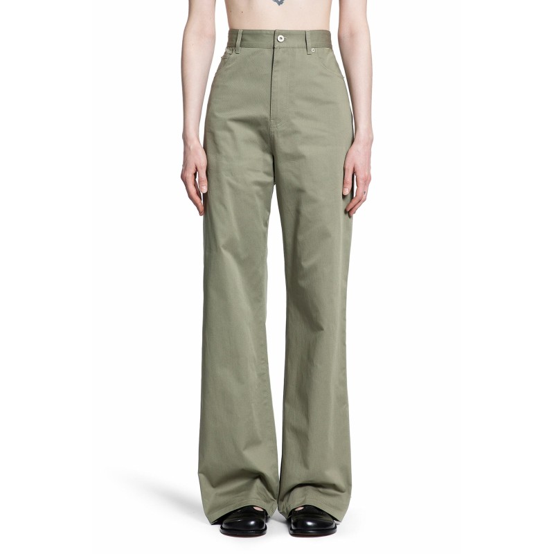 high-waisted trousers in cotton