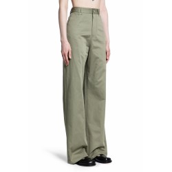 high-waisted trousers in cotton