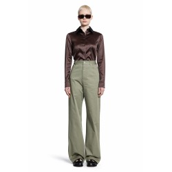 high-waisted trousers in cotton