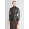 embossed crocodile lambskin blazer