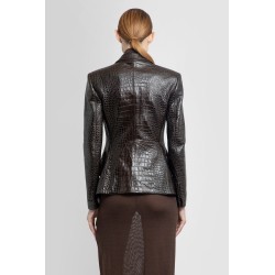 embossed crocodile lambskin blazer