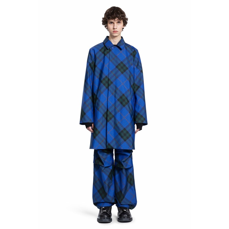 mid-length check car coat