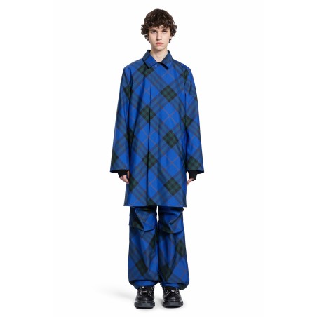 mid-length check car coat