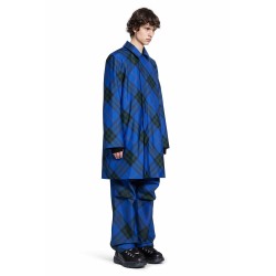 mid-length check car coat