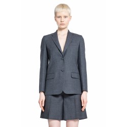 single-breasted wool grisaille blazer