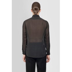 shirt in striped silk