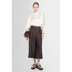 cropped trousers in linen