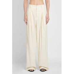 high-waisted darted wide leg trousers