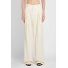 high-waisted darted wide leg trousers