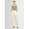 high-waisted darted wide leg trousers