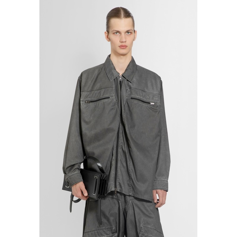 washed pop-up overshirt