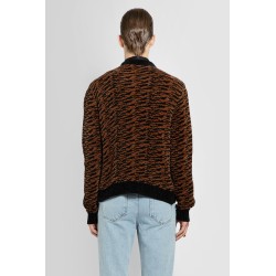 zebra jacquard cardigan