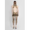 cartouche sleeveless short mesh dress