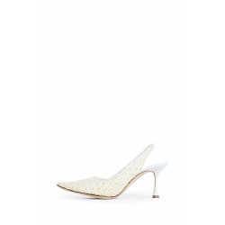 lace daisy slingback pumps