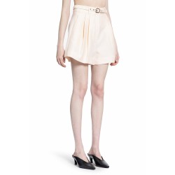 natural pleat shorts