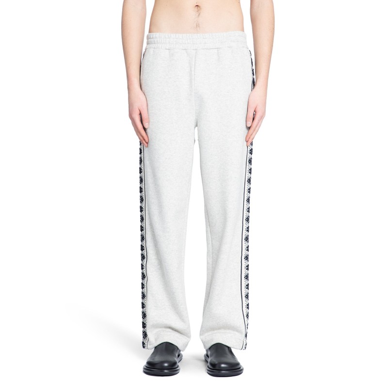 floral stripe track pants