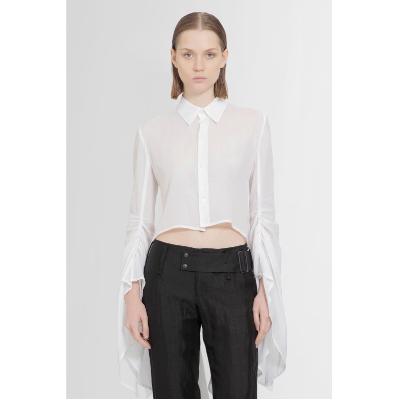 swallowtail gathered shirt