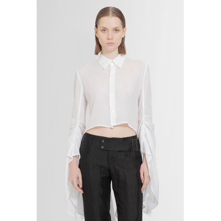 swallowtail gathered shirt