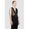 silk chiffon draped top