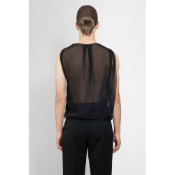 silk chiffon draped top