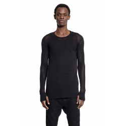 cotton mesh long sleeves t-shirt