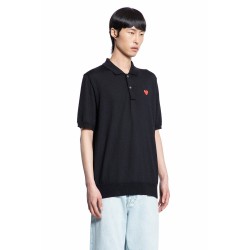 heart knit wool polo