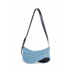 spiral curve 01 medium embossed denim bag