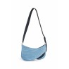 spiral curve 01 medium embossed denim bag