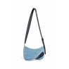 spiral curve 01 embosed denim small bag