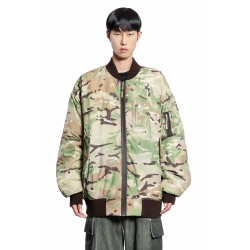 oversized camo nylon bomber