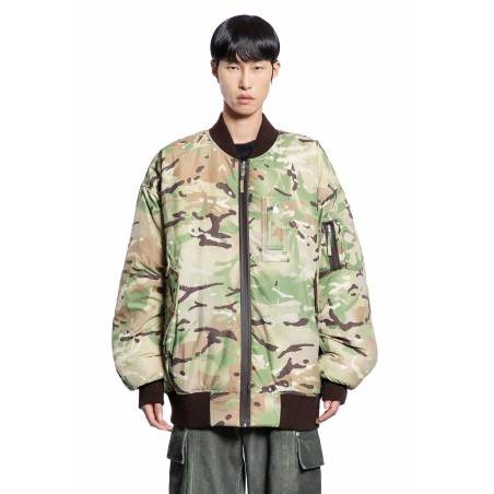 oversized camo nylon bomber