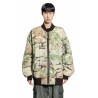 oversized camo nylon bomber