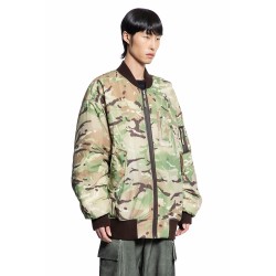 oversized camo nylon bomber