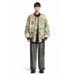 oversized camo nylon bomber